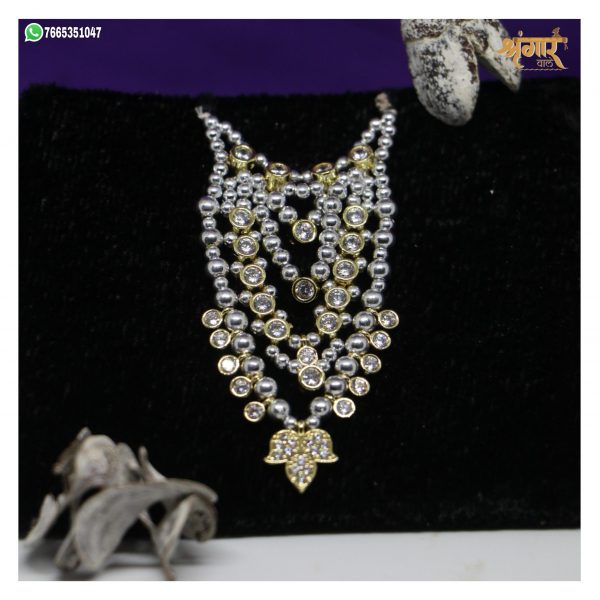 Sharad Special Haar Silver Moti AD